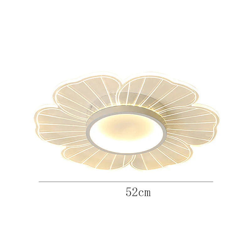 Simple Modern Led Creative Personality Flower Ceiling Lamp Acrylic Bedroom Study Warm Lamps As Show