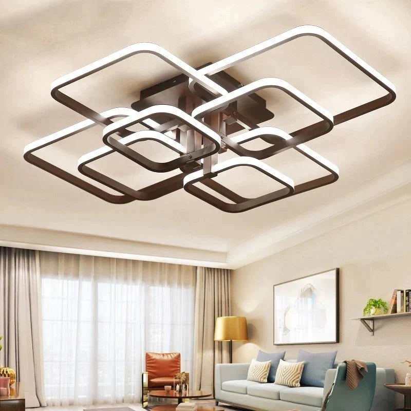 Modern Led Chandelier With Remote Control Acrylic Lights For Living Room Bedroom Home Ceiling