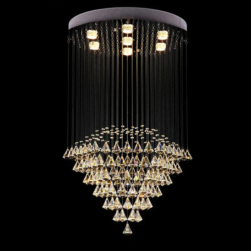 Europe Crystal Modern Retro Chandelier Nordic With Gu10 7 Lights For Living Room Bedroom Hotel Hall