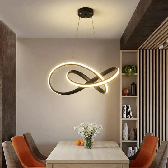 Hanging Led Pendant Lights For Shop Bar Dining Kitchen Room Aluminum Body Remote Control