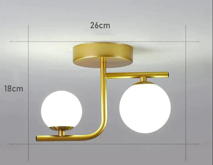 Modern Minimalist Bedside Aisle Stair Lighting Ceiling Gold - White Light