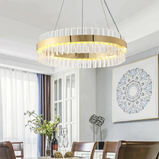 Norris - Luxury Crystal Pendant Light Living Room Led Lamps Dining Modern Hanging Lighting Bedroom