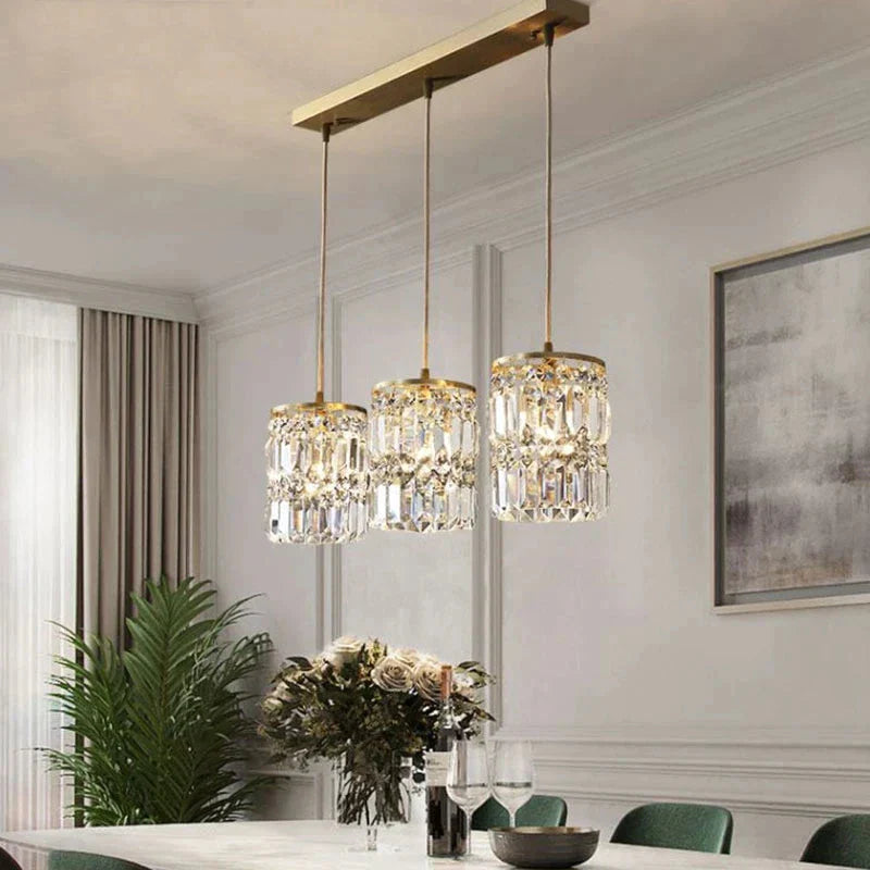 Modern Pendant Lamp Dining Crystal Lights For Bar Minimalist Bedroom Bedside Light Fixtures Kitchen