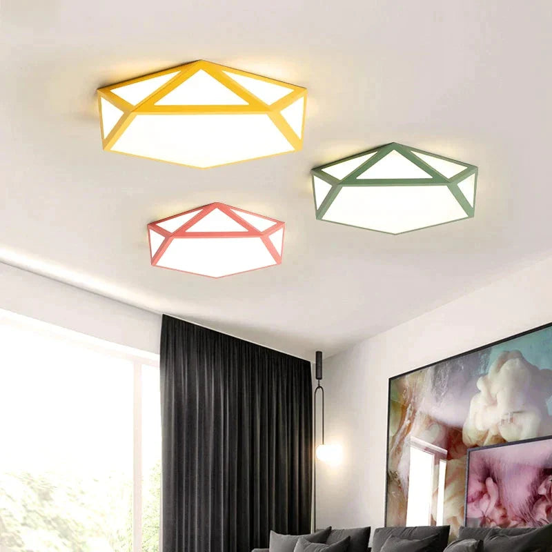 Modern Led Ceiling Lamp Indoor Lights For Living Room Bedroom Family Home Lighting Flush Mount Light