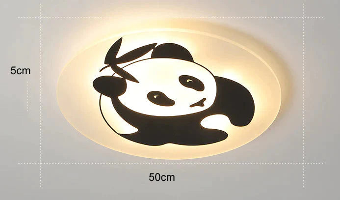 Simple Modern Children’s Room Lamp Panda Led Ceiling