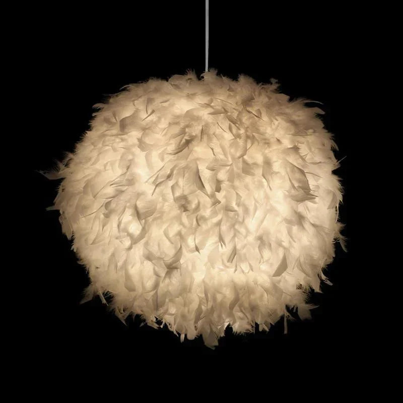 Best Valentine’s Day Gift For Lover Heart Shape Feather Lampada Led Pendant Lamp With Led Bulb 3
