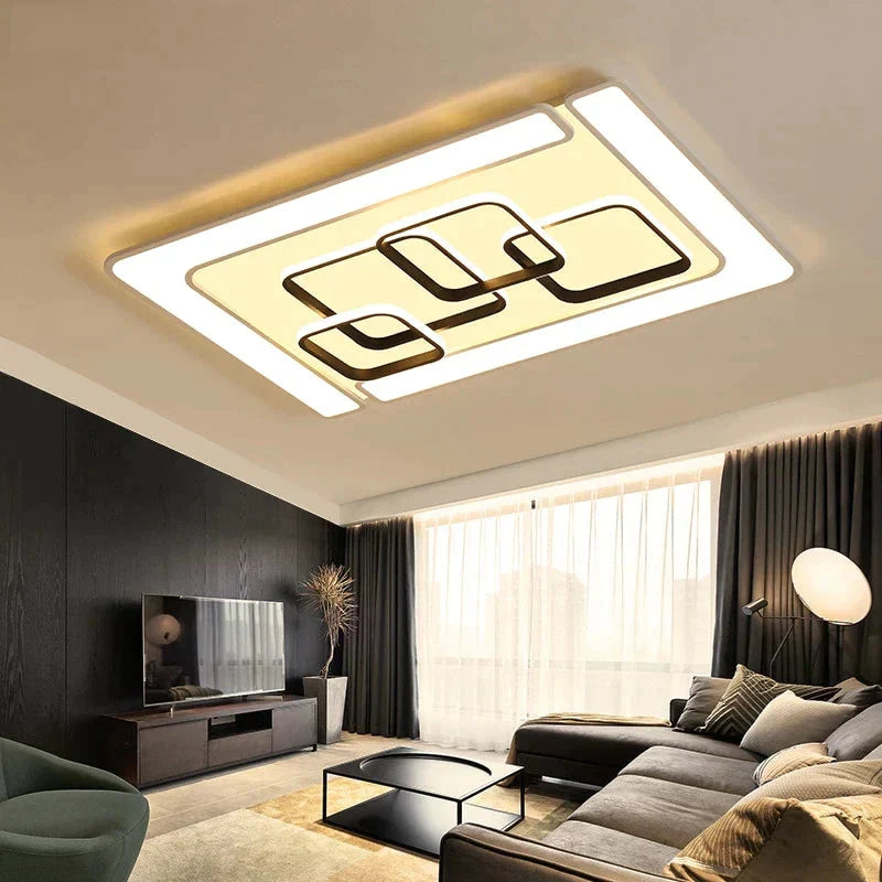 Modern Led Ceiling Lamp Fixture For Living Room Touch Remote Control Dimming Dining Bedroom Lights