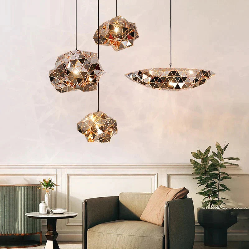 Modern Stainless Steel Pendant Lights Minimalist Style Dining Room Lled Lamps Led Luminaire Suspendu