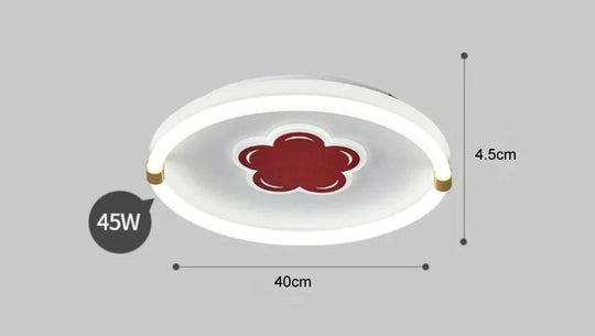 Lovely Creative Flower Room Led Ceiling Lamp 40Cm White Light