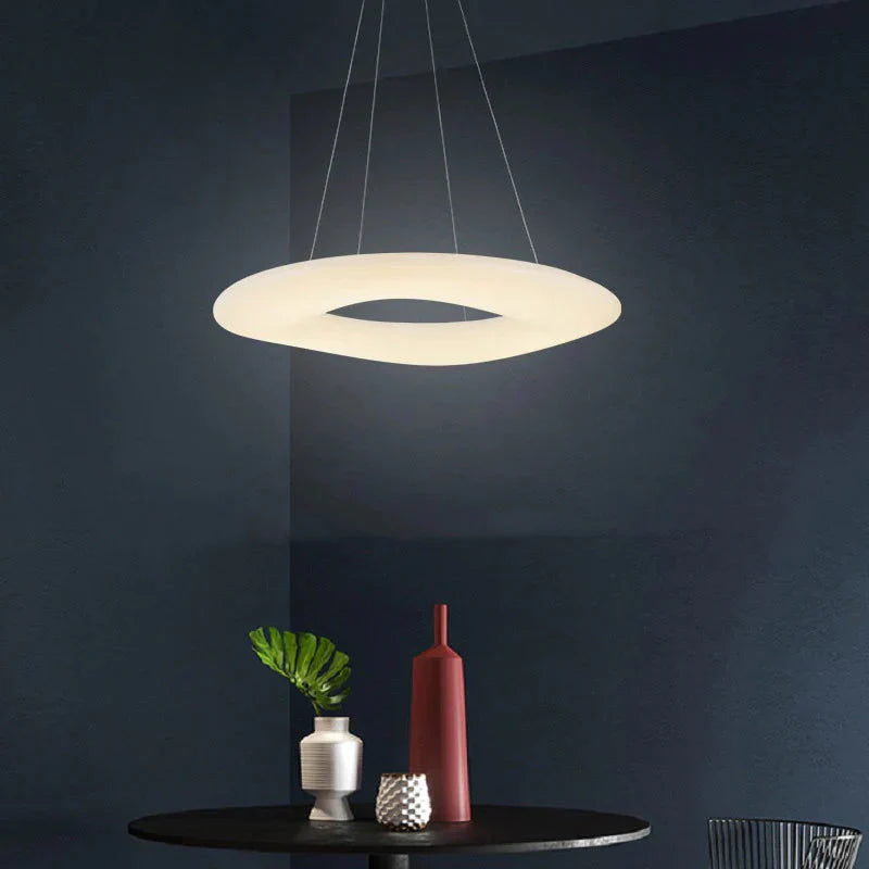 Led Living Room Chandelier Creative Ring Light Luxury Pendant
