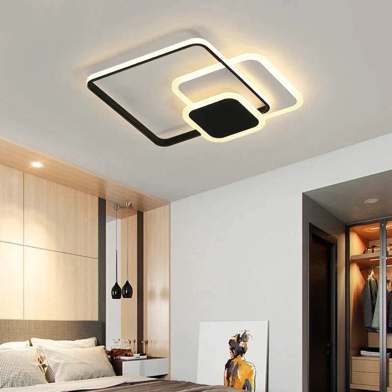 New Led Ceiling Lights Living Room Bedroom Round Square Lighting Fixtures Dimmable Modern Dome