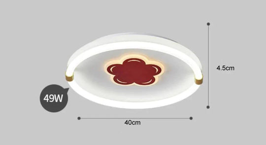 Lovely Creative Flower Room Led Ceiling Lamp 40Cm Tricolor Light