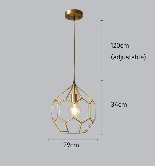 Nordic Modern Living Room Corridor Dining Study Hanging Lamps A Copper / Without Light Source