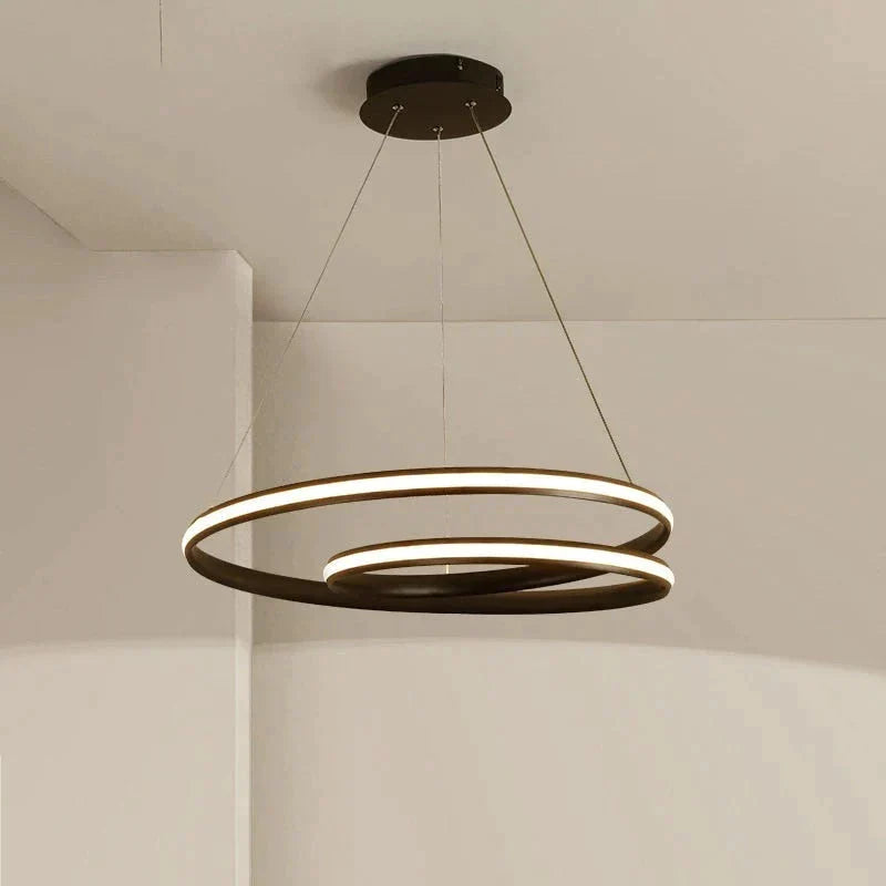 Black White Color Led Modern Pendant Lights For Dining Living Room Kitchen Aluminum Lamp Body