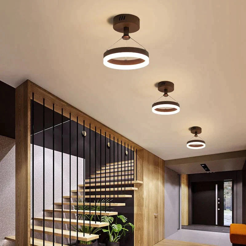 Modern Led Chandeliers For Indoor Corridor Aisle Lights Coffee Gold Minimal Lighting Personality