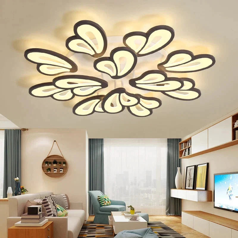 Modern Led Ceiling Light For Living Room Bedroom Plafon Home Lighting Lamp Fixtures Black / 70X70Cm