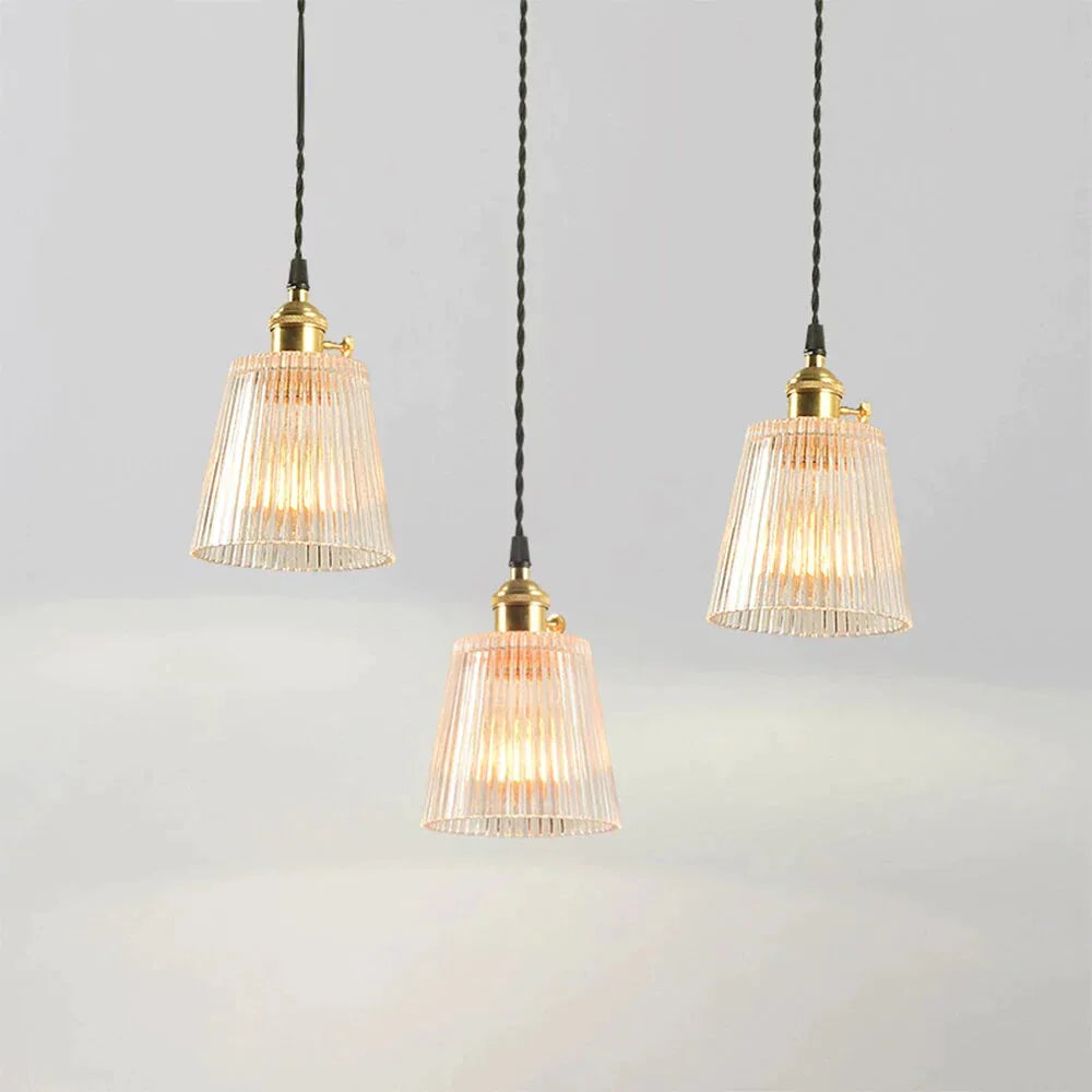 Led Brass Glass Pendant Lights E27 125Mm Hanging Lamps Minimalist Personality Restaurant Bar