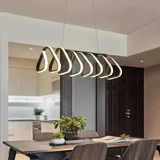 Modern Led Pendant Lights Aluminum Industrial Hanging Lighting For Dining Room Living Bar Nordic