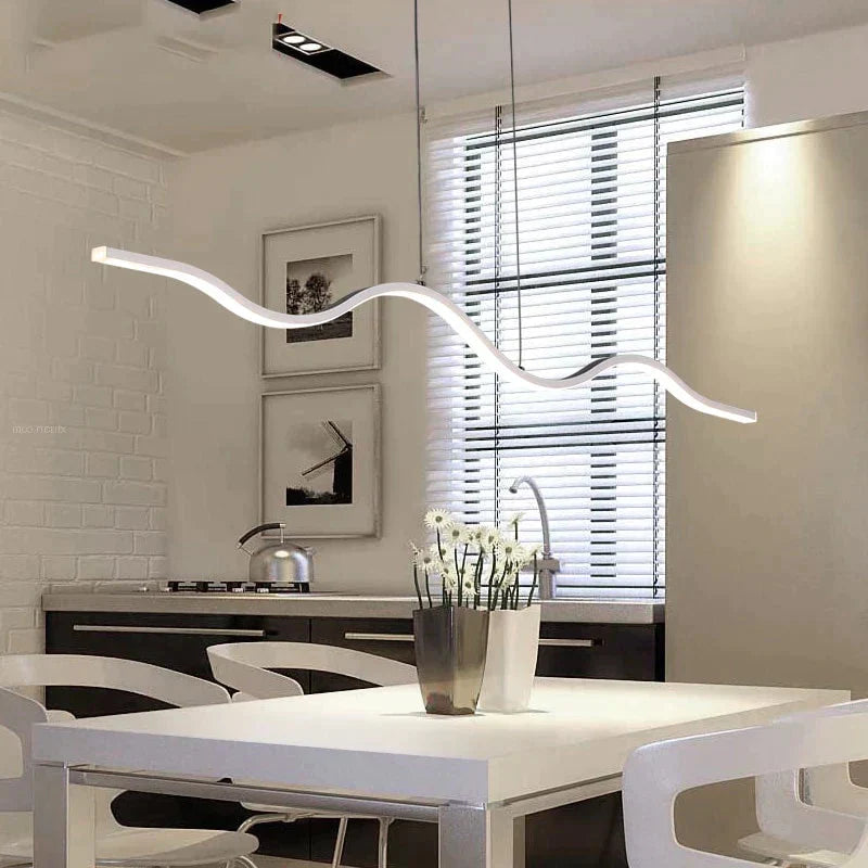 Novelty Led Pendant Light For Kitchen Dining Room White Lamp Coffee House Bedroom Suspension