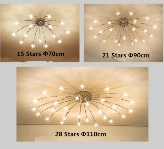 Fashion Ceiling Lights Led Lamp Iron Galss Indoor Lighting All Stars G4 Bedroom Living Room Hotel