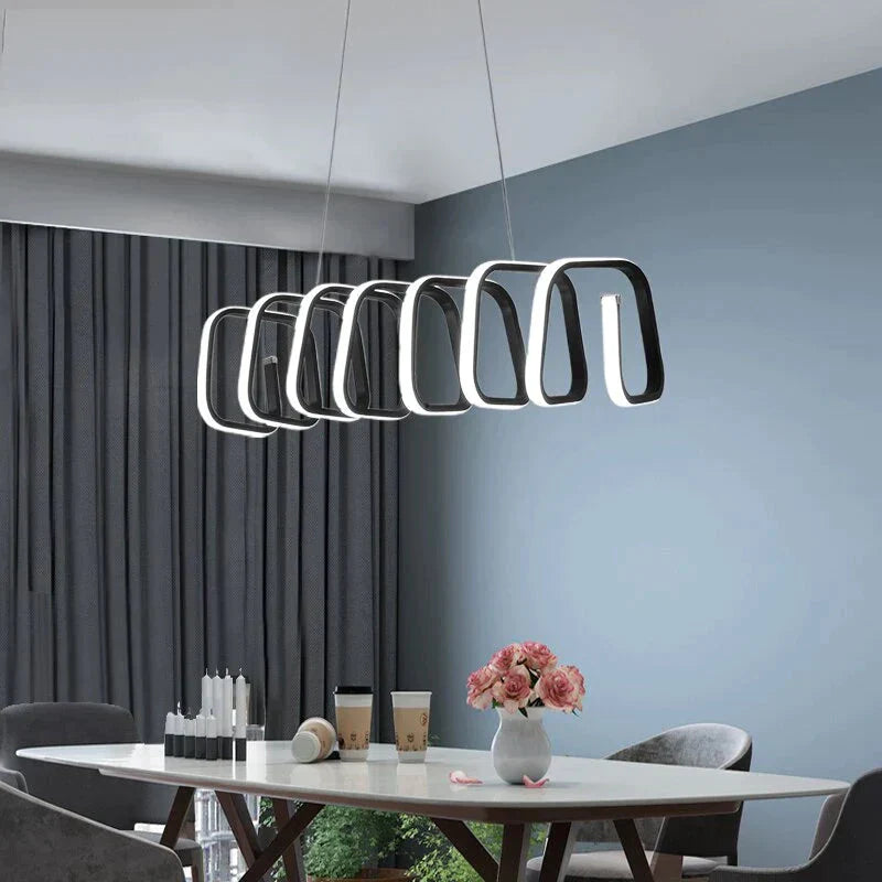 Modern Led Pendant Lights Aluminum Industrial Hanging Lighting For Dining Room Living Bar Nordic