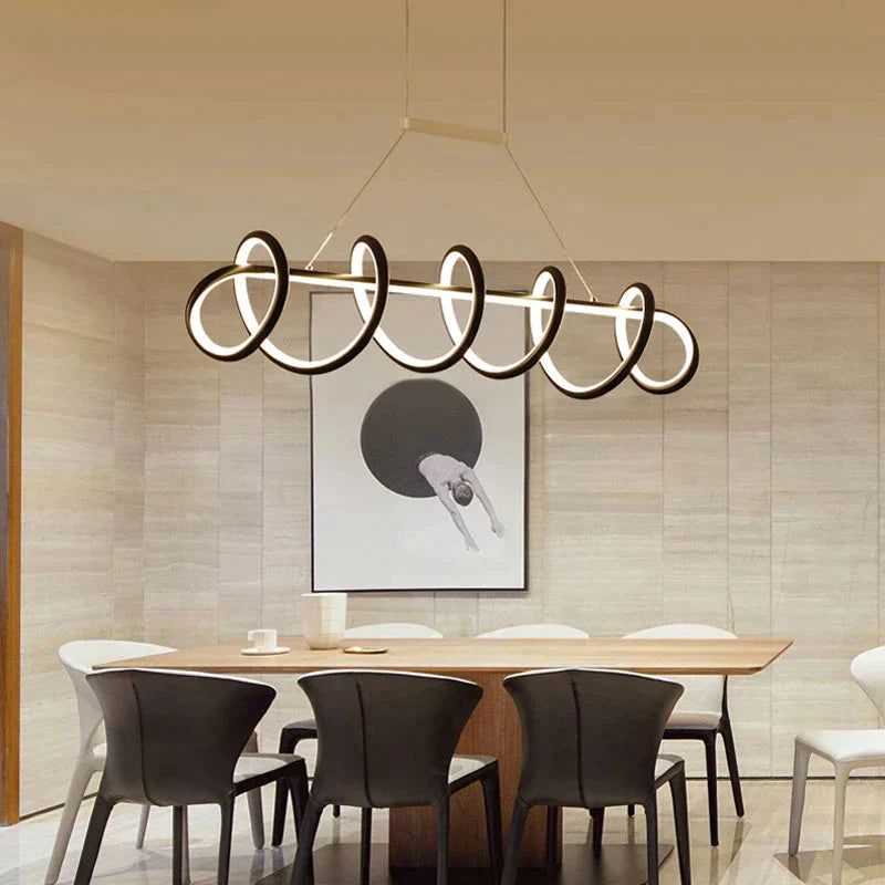 Black&White Modern Led Pendant Light For Living Room Dining Kitchen Ceiling Mounted Lamp Led Lamp