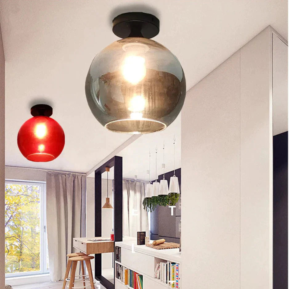 Vintage Colorful Glass Pendant Lamp Led Indoor Light The Modern Living Room Restaurant Shops Bar