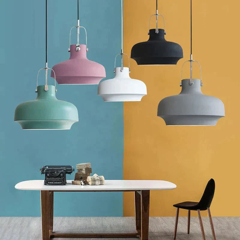 Loft Nordic Modern Hanging Aluminum Pendant Lamp Fixtures E27/E26 Led Lights For Kitchen Bedroom