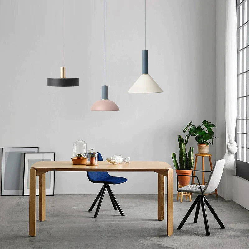 Multicolor Pendant Lights Nordic Living Room Iron Hanging Lamp Cafe Restaurant Decor Droplights