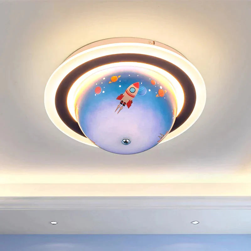 Ceiling Lamp Girl Bedroom Boy Child Eye Protection Led Simple Modern Creative Cartoon Room Rotating