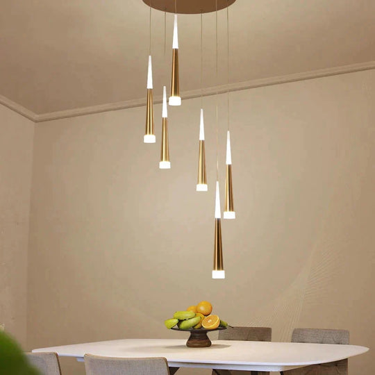 Led Simple Pendant Lights Gold Lamp For Living Room Lustre Ceiling Fixtures