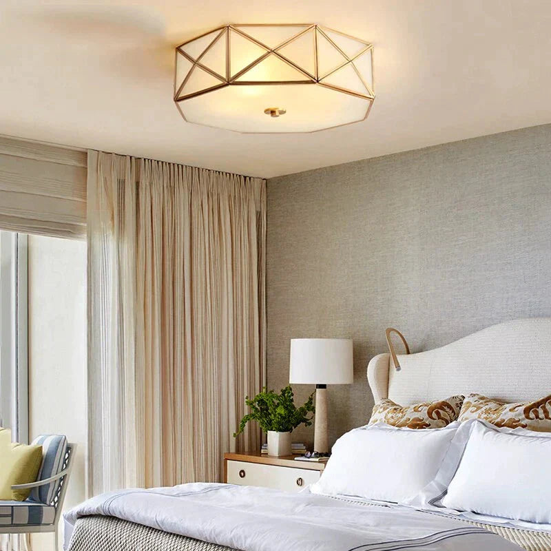 Modern Copper Plafonnier Led Ceiling Light Living Room Lights Lampy Sufitowe Lamp Lustre Lamparas