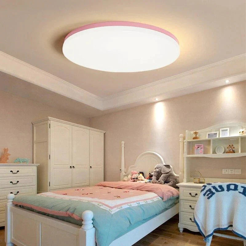 Led Macaron Ceiling Light Lamp Modern Panel Fixture Bedroom Children Remote Living Room Hall