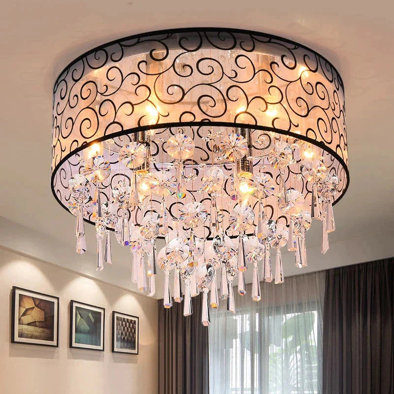 Modern Crystal Pendant Lights For Living Room Luminarias Para Sala Plafon Led Lamp Fixtures Bedroom