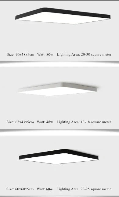 Surface Mount Ultra Thin 5Cm Led Ceiling Light Dimmable Modern Lamp Home Lighting Living Room