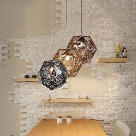 Industrial Football Shape Pendant Light Led E27 Loft Vintage Hanging Lamp With 3 Colors For Parlor