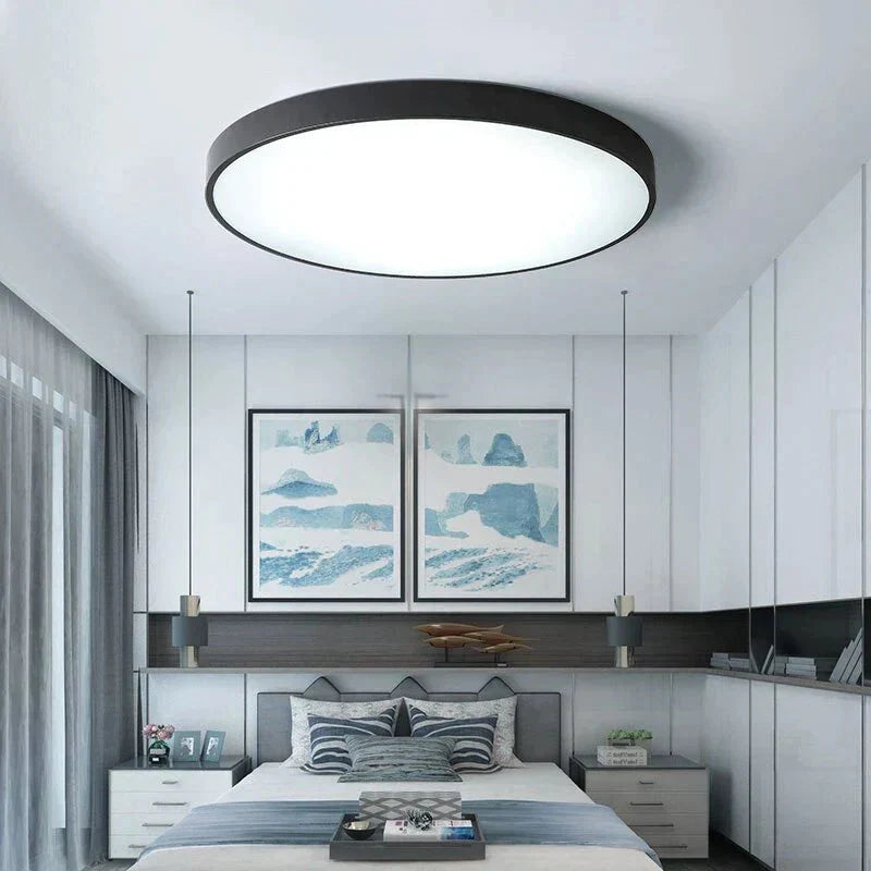 Metal Modern Led Ceiling Light Black&White Simple Chandelier Lamp For Living Room Bedroom Dining