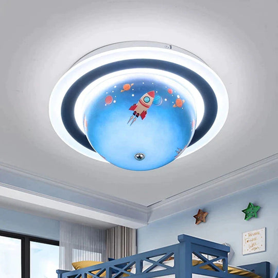 Ceiling Lamp Girl Bedroom Boy Child Eye Protection Led Simple Modern Creative Cartoon Room Rotating