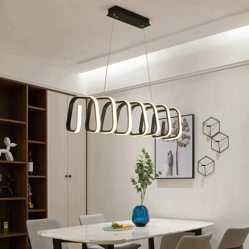 Modern Led Pendant Lights Aluminum Industrial Hanging Lighting For Dining Room Living Bar Nordic