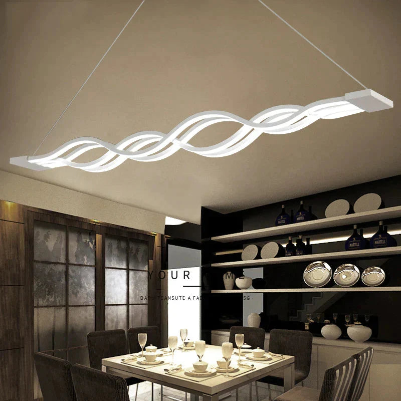 Dinning Room Pendant Lights Led Modern For Acrylic + Metal Suspension Hanging Lamp Home Lighting