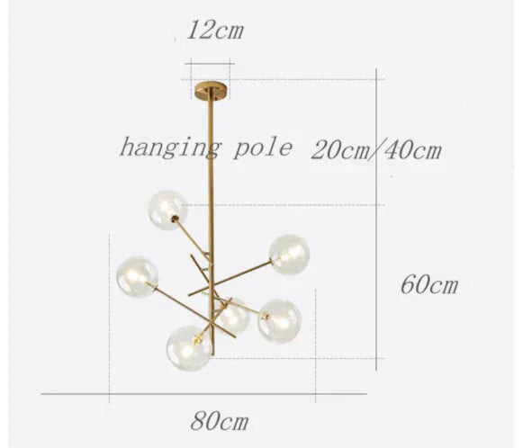 Europe Modern Creative Concise Style Glass Pendant Light Bubbles Study Livingroom Restaurant Cafe