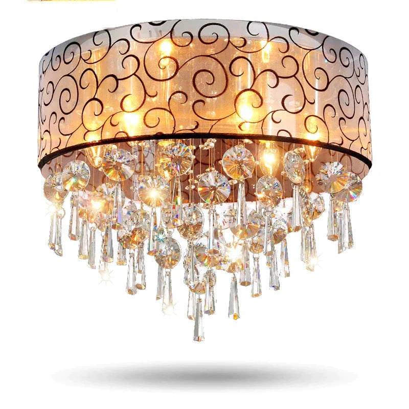 Modern Crystal Pendant Lights For Living Room Luminarias Para Sala Plafon Led Lamp Fixtures Bedroom