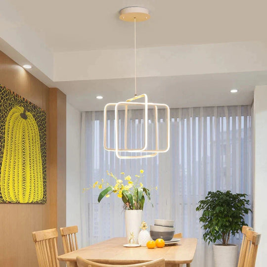 White Color Modern Led Simple Pendant Lights For Living Room Kitchen Dining Lustre Lamp Hanging