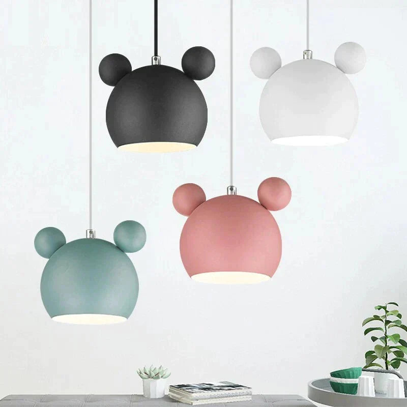 Pendant Lights Nordic Macaron Wrought Iron Personality Cute Lighting Cartoon Corridor Bedroom