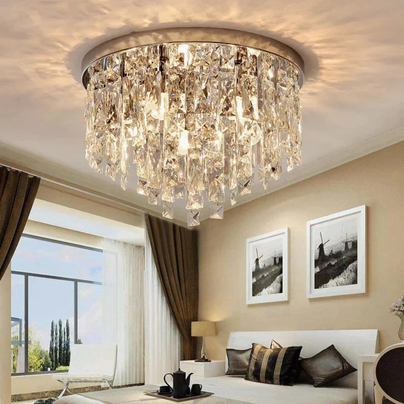 Modern Led Crystal Pendant Lights For Bedroom Corridor Kitchen Strip Nordic Lamp Industrial Living