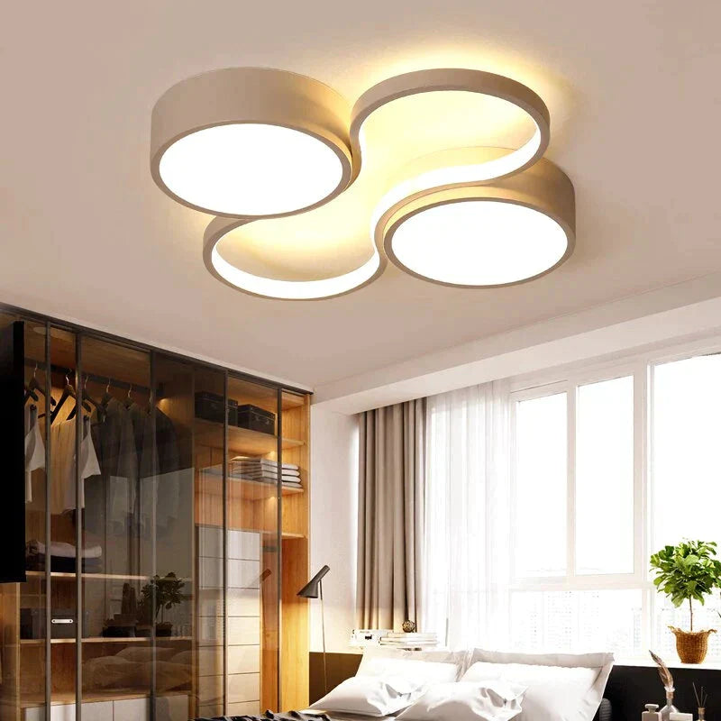 Ceiling Lamp White Or Black Frame For Home Lighting Living Room 34W 48W Lampara Techo Modern