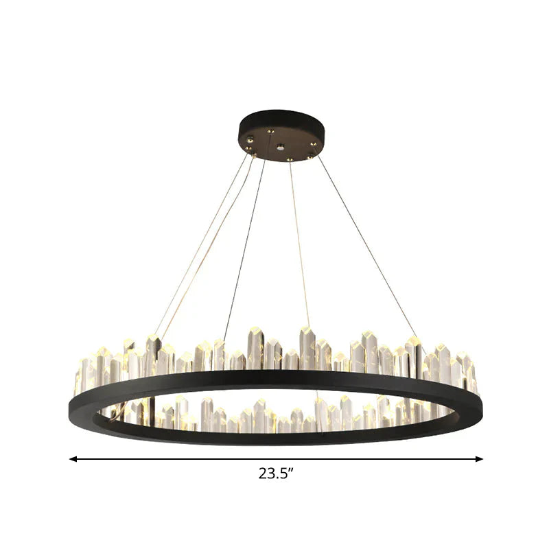 Crystal Round/Rectangle Chandelier Pendant Light