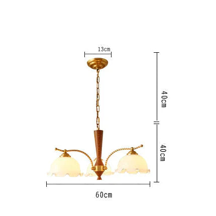 European Style Chandelier Restaurant Bedroom Lamp Creative Retro Iron Art Living Room Modern Simple