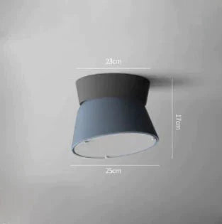 Simple Modern Living Room Light Bar Bedroom Study Color Macarone Ceiling Blue / Dia25Cm White Light