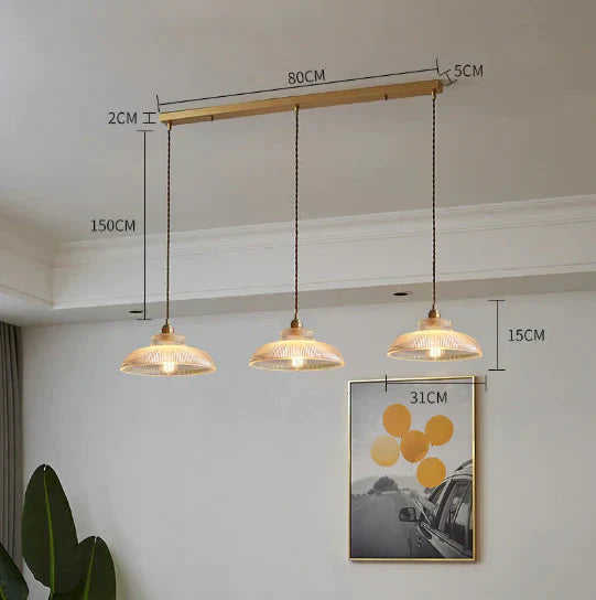 Simple Glass Chandelier Creative Dining Room Living Bar Personalized Design Study Porch Lamp Clear